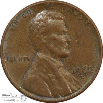 سکه 1 سنت 1962D لینکلن - EF40 - آمریکا سکه 1 سنت 1962D لینکلن - EF40 - آمریکا
