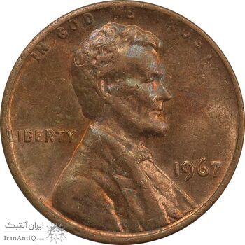 سکه 1 سنت 1967 لینکلن - MS62 - آمریکا