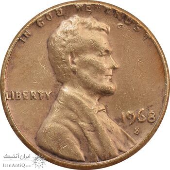 سکه 1 سنت 1968S لینکلن - VF - آمریکا سکه 1 سنت 1968S لینکلن - VF - آمریکا