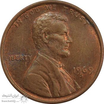 سکه 1 سنت 1969D لینکلن - MS62 - آمریکا سکه 1 سنت 1969D لینکلن - MS62 - آمریکا