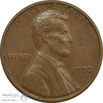 سکه 1 سنت 1970D لینکلن - EF - آمریکا