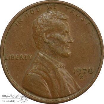سکه 1 سنت 1970S لینکلن - EF45 - آمریکا