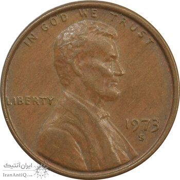 سکه 1 سنت 1973S لینکلن - EF45 - آمریکا