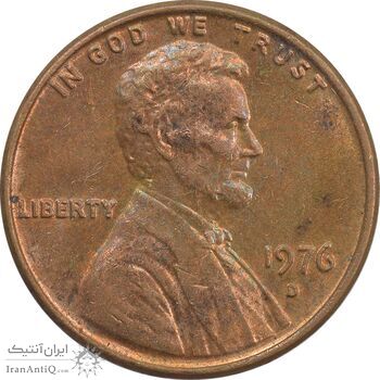 سکه 1 سنت 1976D لینکلن - MS63 - آمریکا