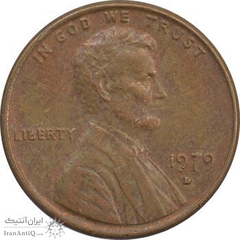 سکه 1 سنت 1979D لینکلن - EF - آمریکا