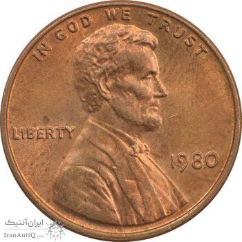 سکه 1 سنت 1980 لینکلن - MS63 - آمریکا