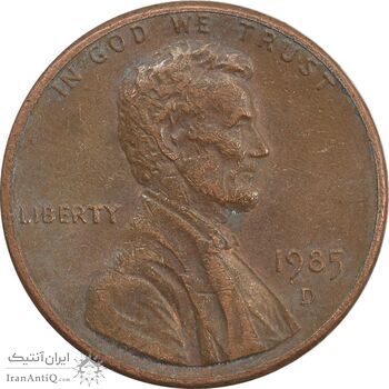 سکه 1 سنت 1985D لینکلن - EF - آمریکا