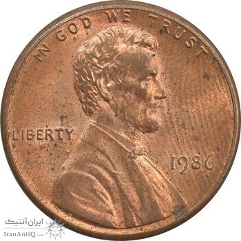 سکه 1 سنت 1986 لینکلن - MS62 - آمریکا
