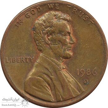 سکه 1 سنت 1986D لینکلن - AU - آمریکا