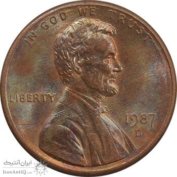سکه 1 سنت 1987D لینکلن - MS63 - آمریکا سکه 1 سنت 1987D لینکلن - MS63 - آمریکا
