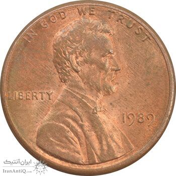 سکه 1 سنت 1989 لینکلن - MS63 - آمریکا