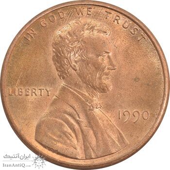 سکه 1 سنت 1990 لینکلن - MS63 - آمریکا سکه 1 سنت 1990 لینکلن - MS63 - آمریکا