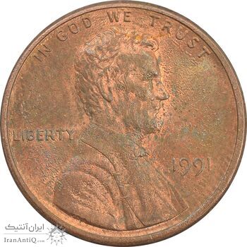 سکه 1 سنت 1991 لینکلن - MS62 - آمریکا