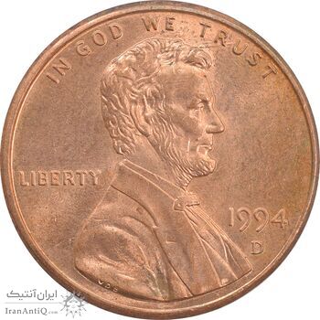 سکه 1 سنت 1994D لینکلن - MS62 - آمریکا