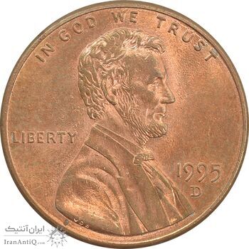 سکه 1 سنت 1995D لینکلن - MS62 - آمریکا