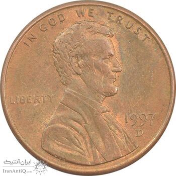 سکه 1 سنت 1997D لینکلن - AU - آمریکا