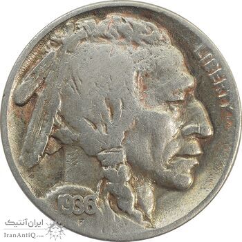 سکه 5 سنت 1936 بوفالو - VF35 - آمریکا