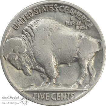 سکه 5 سنت 1937 بوفالو - VF35 - آمریکا