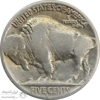 سکه 5 سنت 1937 بوفالو - VF30 - آمریکا
