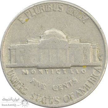 سکه 5 سنت 1961D جفرسون - VF30 - آمریکا