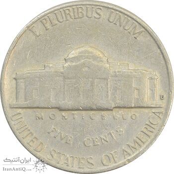 سکه 5 سنت 1963D جفرسون - VF30 - آمریکا