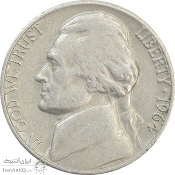 سکه 5 سنت 1964 جفرسون - VF35 - آمریکا