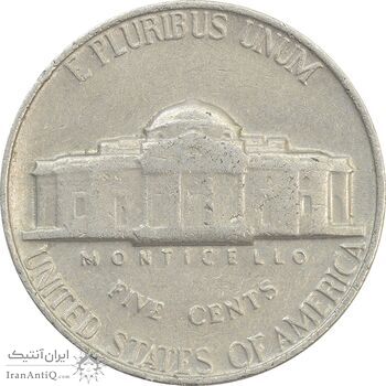 سکه 5 سنت 1964 جفرسون - VF35 - آمریکا