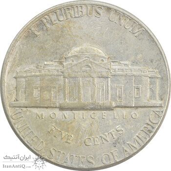 سکه 5 سنت 1972D جفرسون - EF40 - آمریکا