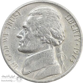 سکه 5 سنت 1973 جفرسون - EF40 - آمریکا