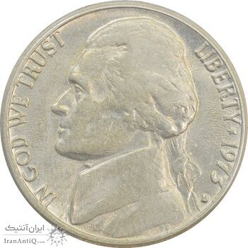 سکه 5 سنت 1973D جفرسون - EF45 - آمریکا