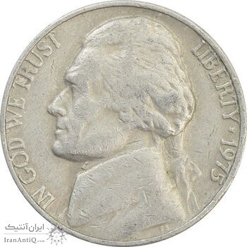 سکه 5 سنت 1975 جفرسون - VF35 - آمریکا سکه 5 سنت 1975 جفرسون - VF35 - آمریکا