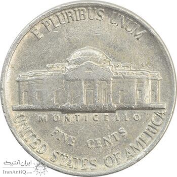 سکه 5 سنت 1984 جفرسون - EF40 - آمریکا