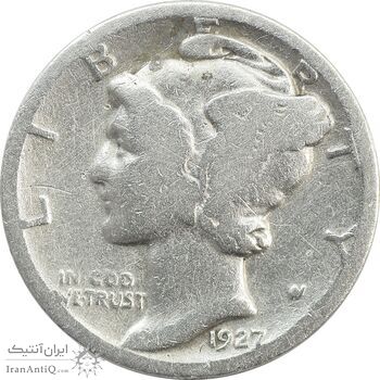 سکه 1 دایم 1927 مرکوری - F - آمریکا
