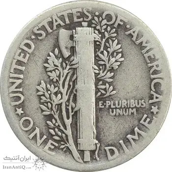 سکه 1 دایم 1936 مرکوری - VF20 - آمریکا