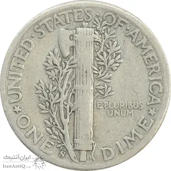 سکه 1 دایم 1944S مرکوری - VF25 - آمریکا
