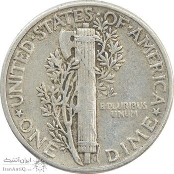 سکه 1 دایم 1945 مرکوری - VF35 - آمریکا سکه 1 دایم 1945 مرکوری - VF35 - آمریکا
