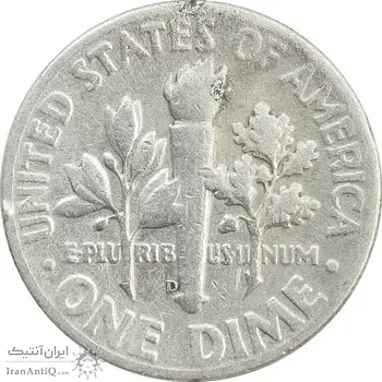 سکه 1 دایم 1946D روزولت - VF30 - آمریکا