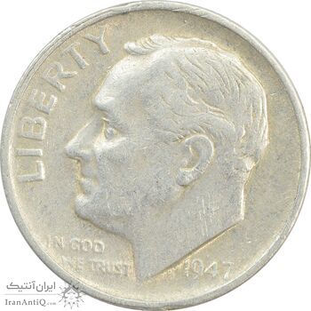سکه 1 دایم 1947S روزولت - VF30 - آمریکا