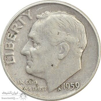 سکه 1 دایم 1950 روزولت - VF30 - آمریکا