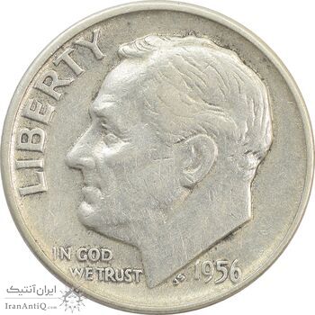 سکه 1 دایم 1956D روزولت - VF35 - آمریکا