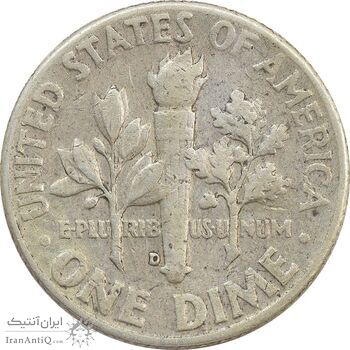 سکه 1 دایم 1964D روزولت - EF40 - آمریکا