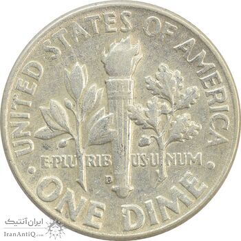 سکه 1 دایم 1964D روزولت - AU50 - آمریکا