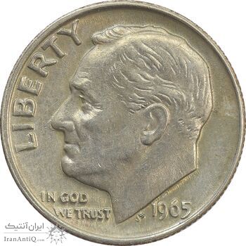 سکه 1 دایم 1965 روزولت - EF - آمریکا سکه 1 دایم 1965 روزولت - EF - آمریکا