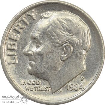 سکه 1 دایم 1984P روزولت - MS63 - آمریکا سکه 1 دایم 1984P روزولت - MS63 - آمریکا