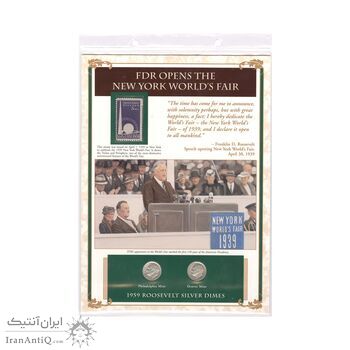 مجموعه سکه 1 دایم 1959 روزولت با تمبر 1939 - آمریکا