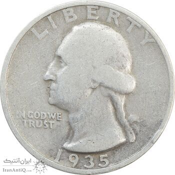 سکه کوارتر دلار 1935D واشنگتن - VF20 - آمریکا