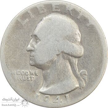 سکه کوارتر دلار 1941 واشنگتن - VF20 - آمریکا