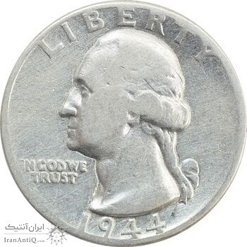 سکه کوارتر دلار 1944 واشنگتن - VF25 - آمریکا
