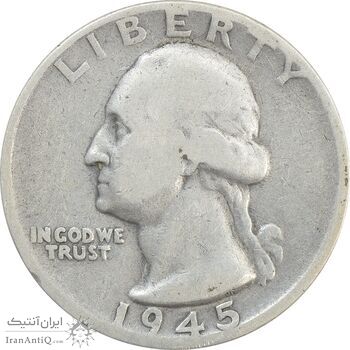 سکه کوارتر دلار 1945S واشنگتن - VF25 - آمریکا