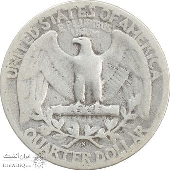 سکه کوارتر دلار 1945S واشنگتن - VF25 - آمریکا